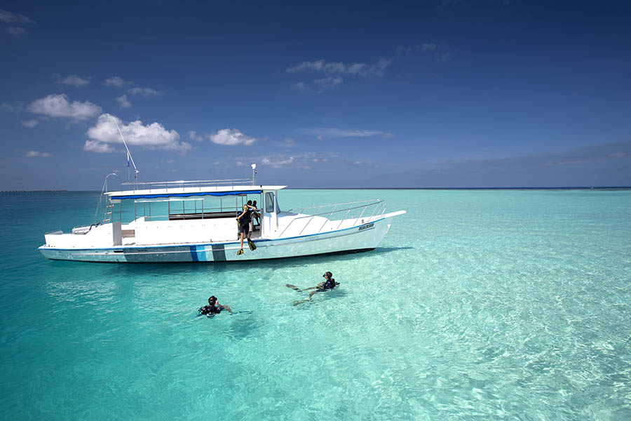 Learn to dive in the turquoise water| photo credit: Velassuru Maldives