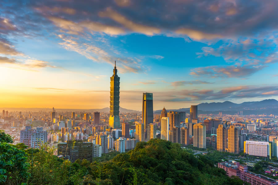 View over Taipeh from Elephant Mountain