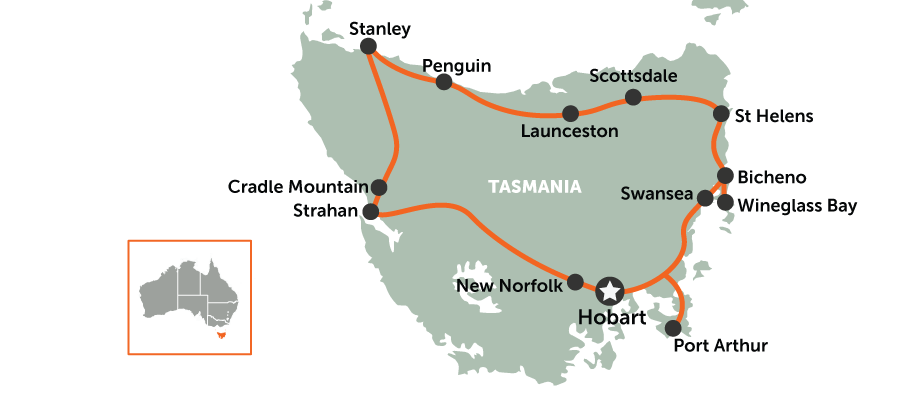 Tasmania Ocean Loop | map