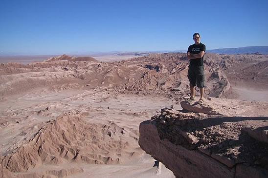 Overlooking the driest desert in the world, Atacama 