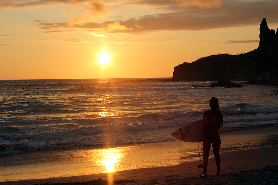 A surfer, Montanita, Ecuador