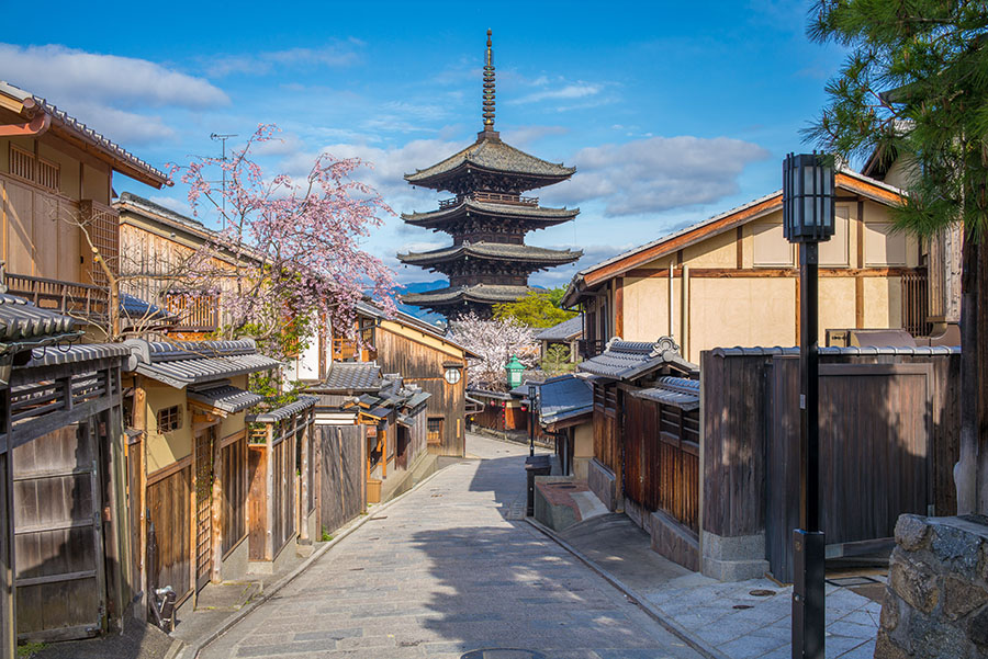 Kyoto's streets are far removed from Tokyo's neon