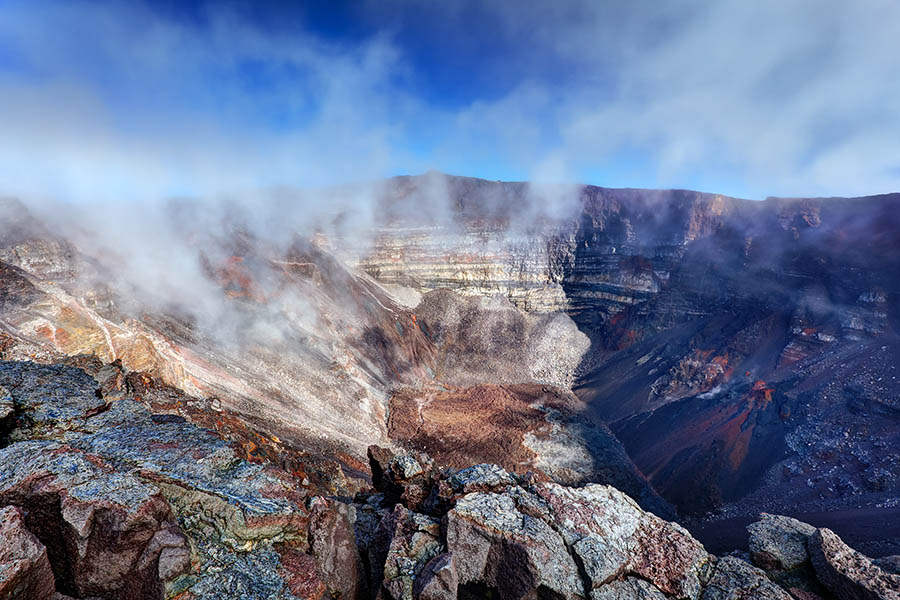 Piton de la Fournaise is the most active volcano in the world