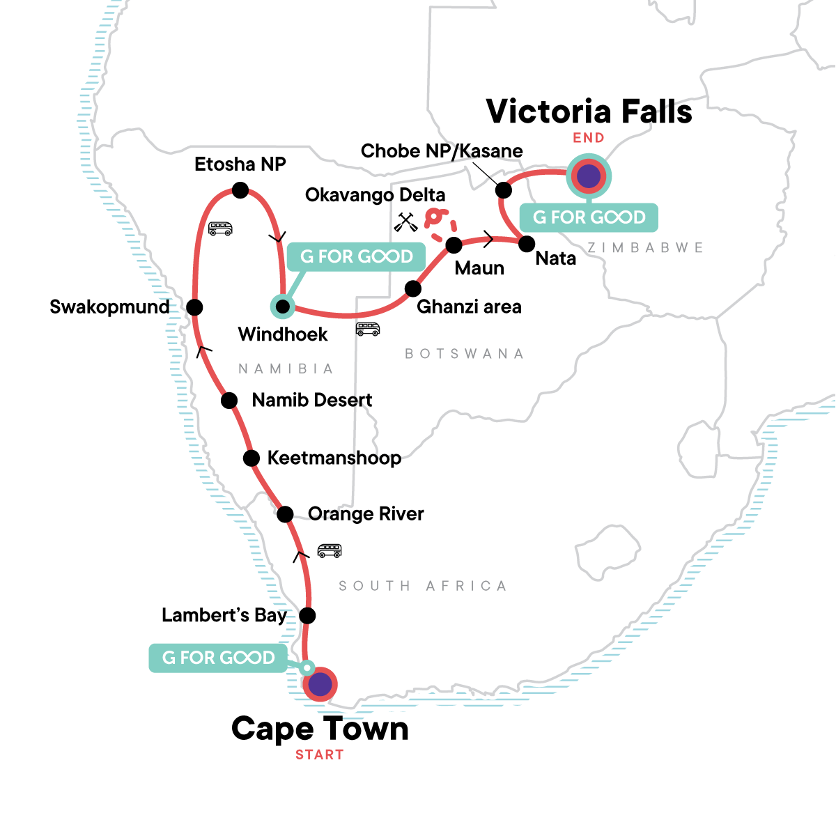 map_capetowntovictoriafallsadventure