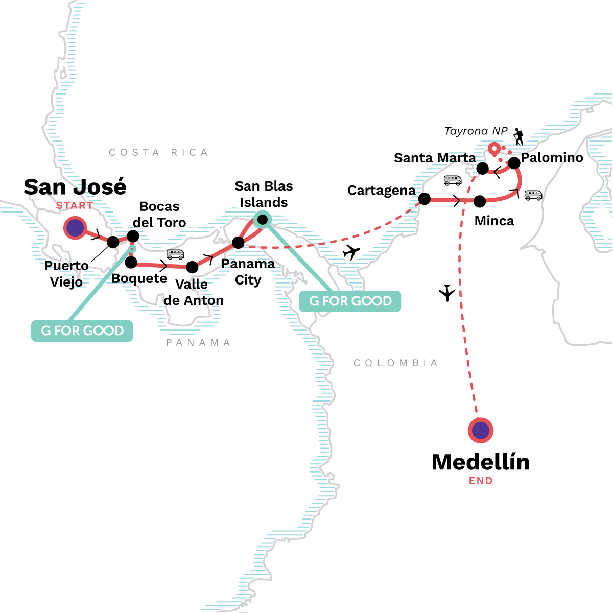 map_centralandsouthamericanadventurefromcostaricatocolombia_27-days