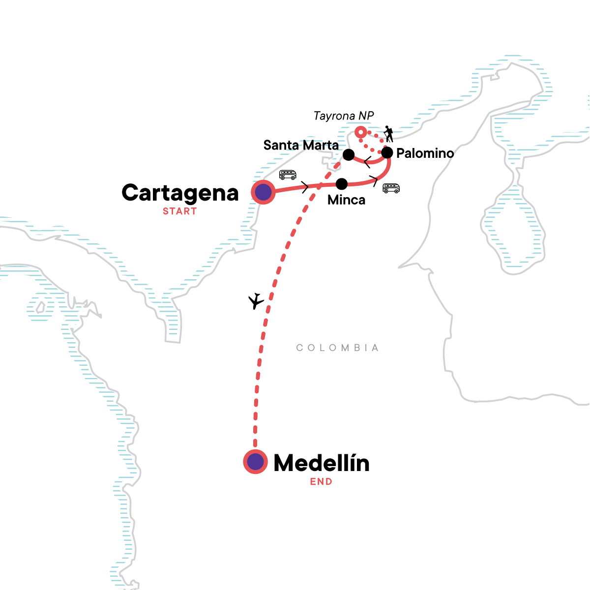 map_colombianexplorermedellnnightstayronanationalpark