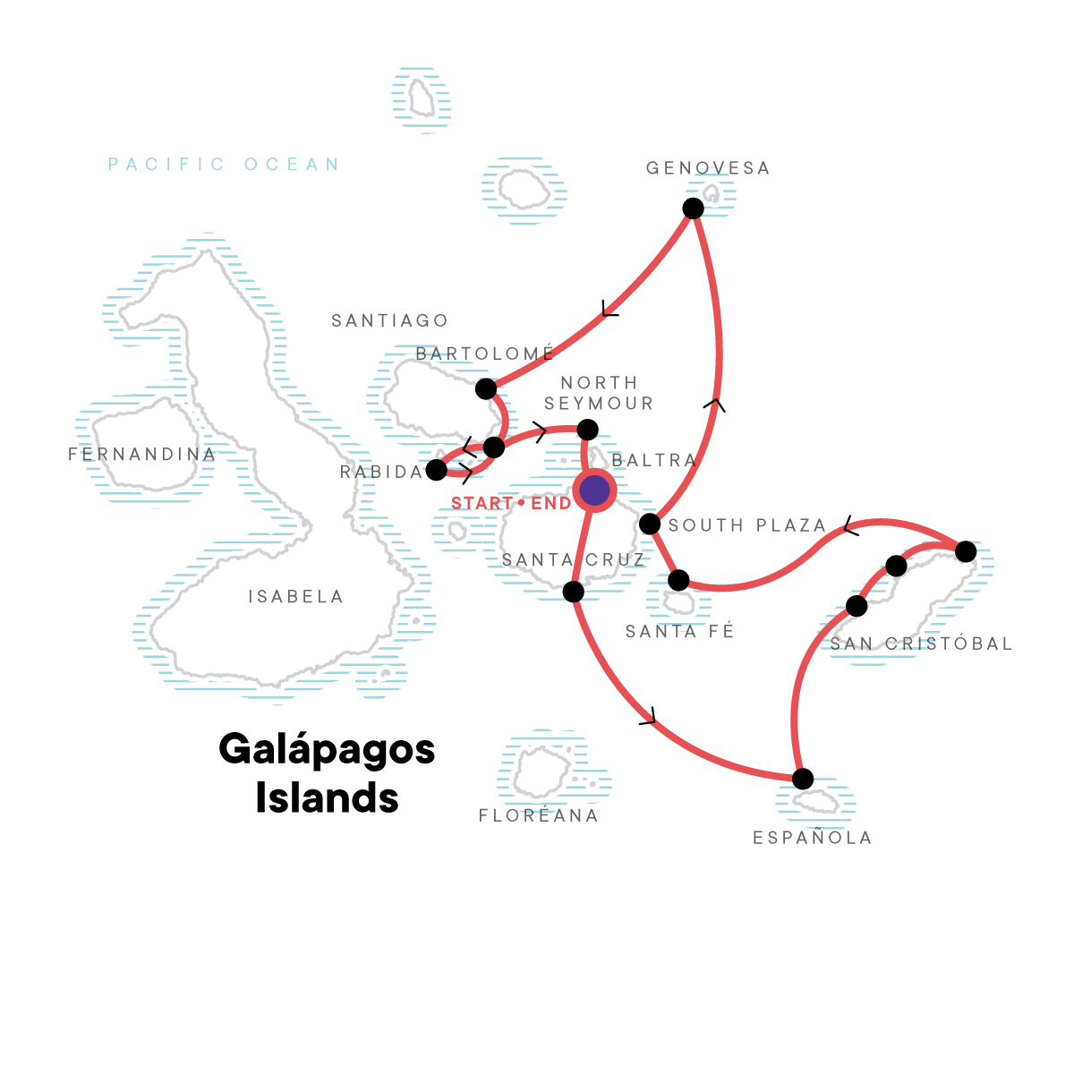 map_galpagoscentralandeastislandsaboardthereinasilviavoyagercruiseonly