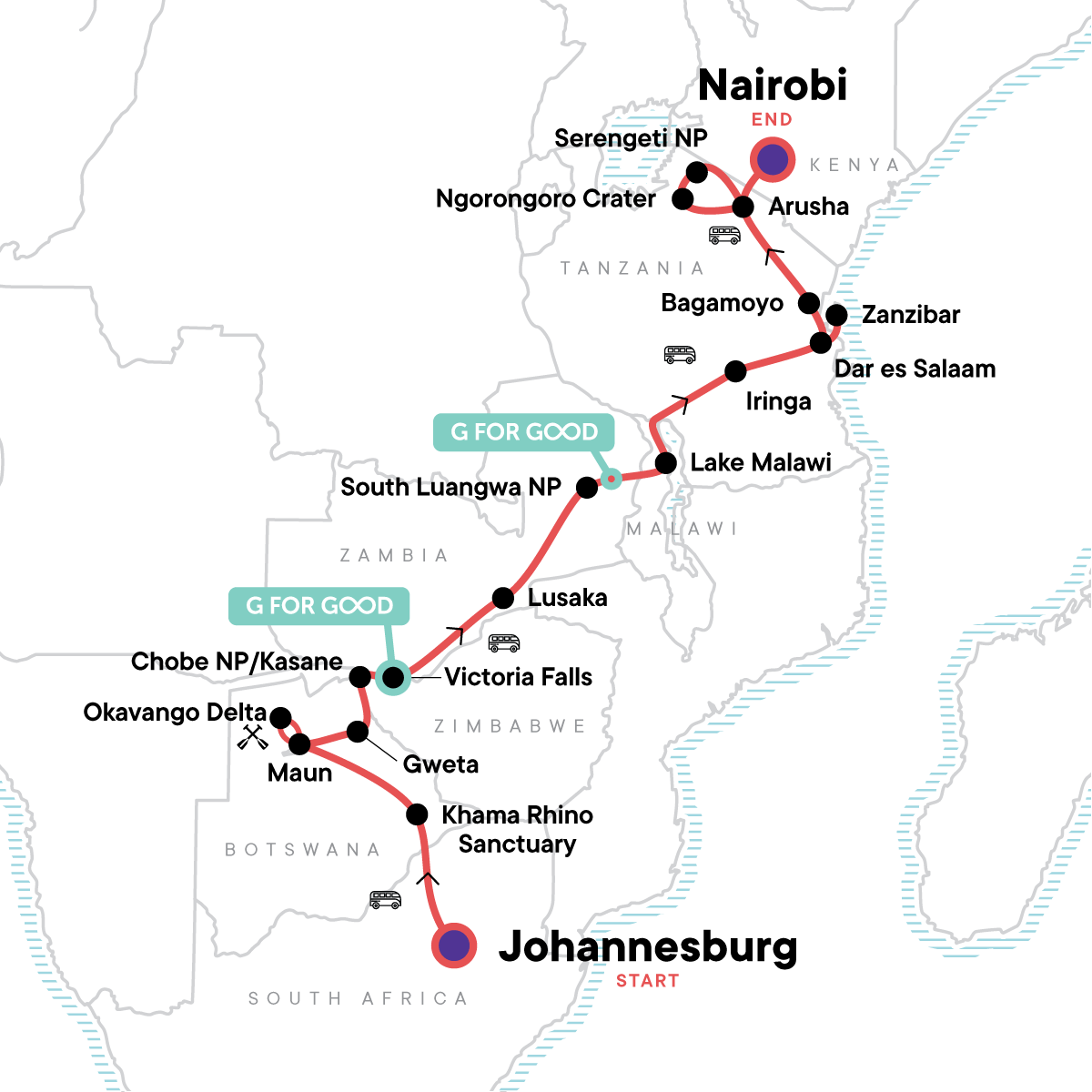 map_johannesburgtoeastafricaoverlandsafari