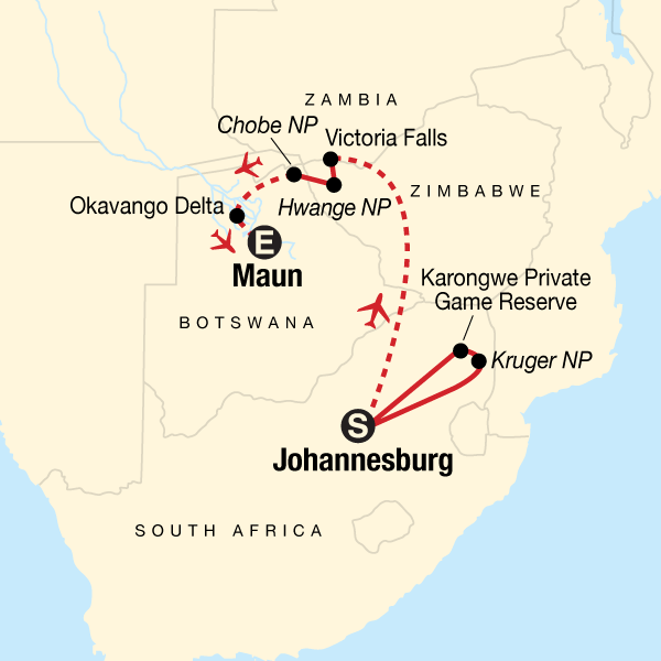 map_journeyssouthernafricasafariexperience