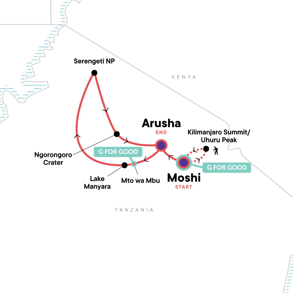 map_kilimanjaro-lemoshorouteserengetiadventure