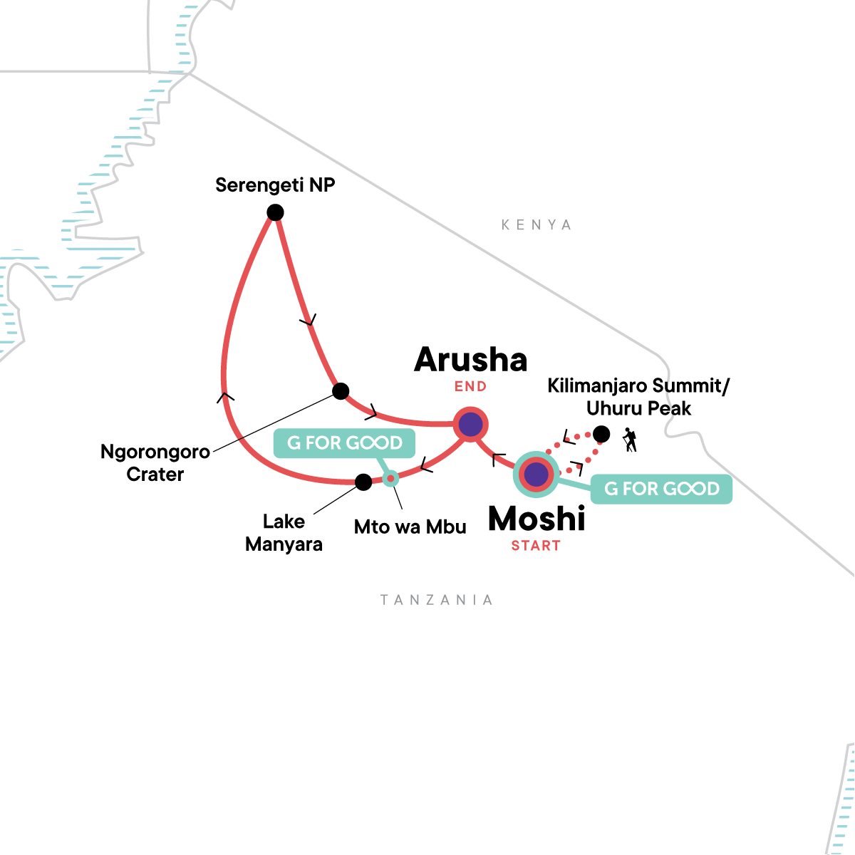 map_kilimanjaromachamerouteserengetiadventure