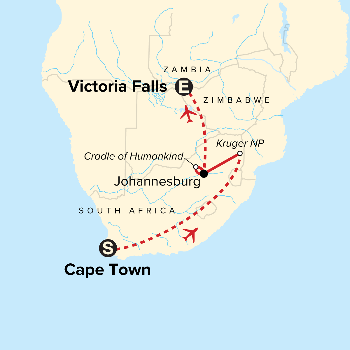 map_southernafricafamilyjourneyinsearchofthebigfive