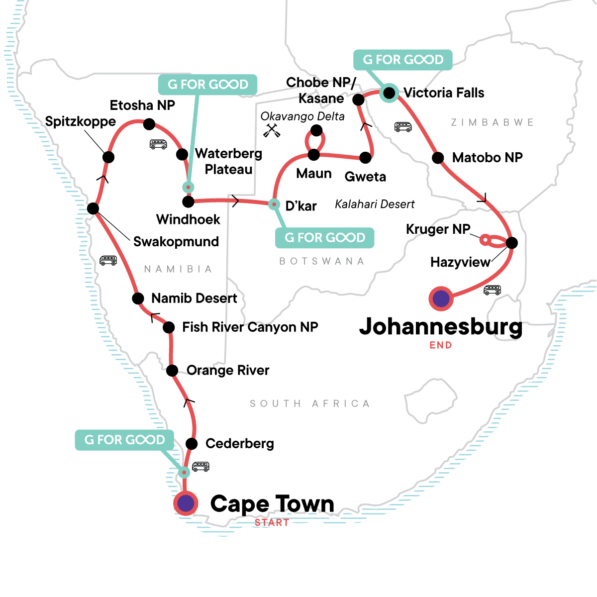 map_southernafricaoverlandcapetownfallskruger