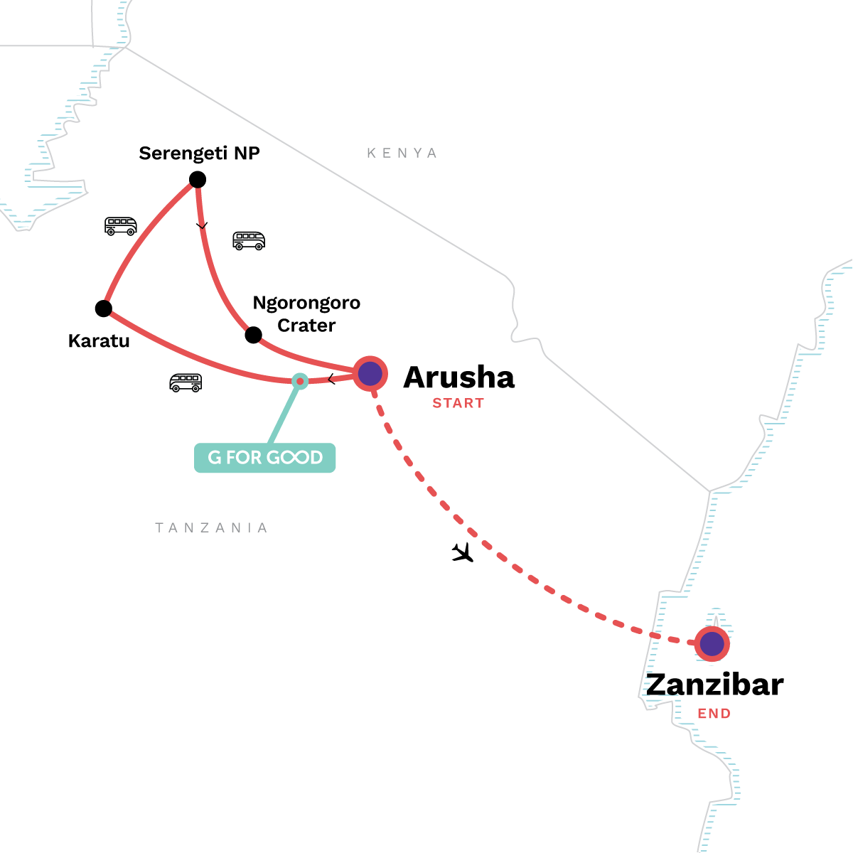 map_tanzaniazanzibartheserengetingorongorocraterislandshores