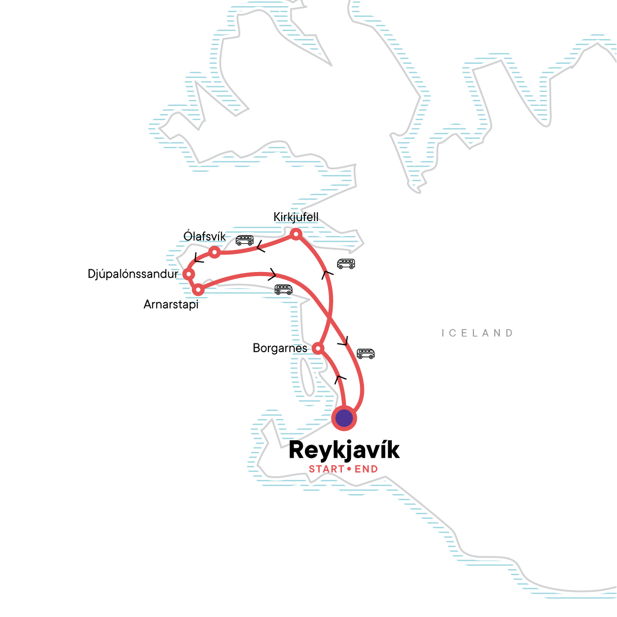 map_threedaysinicelandreykjaviksnfellsnespeninsula