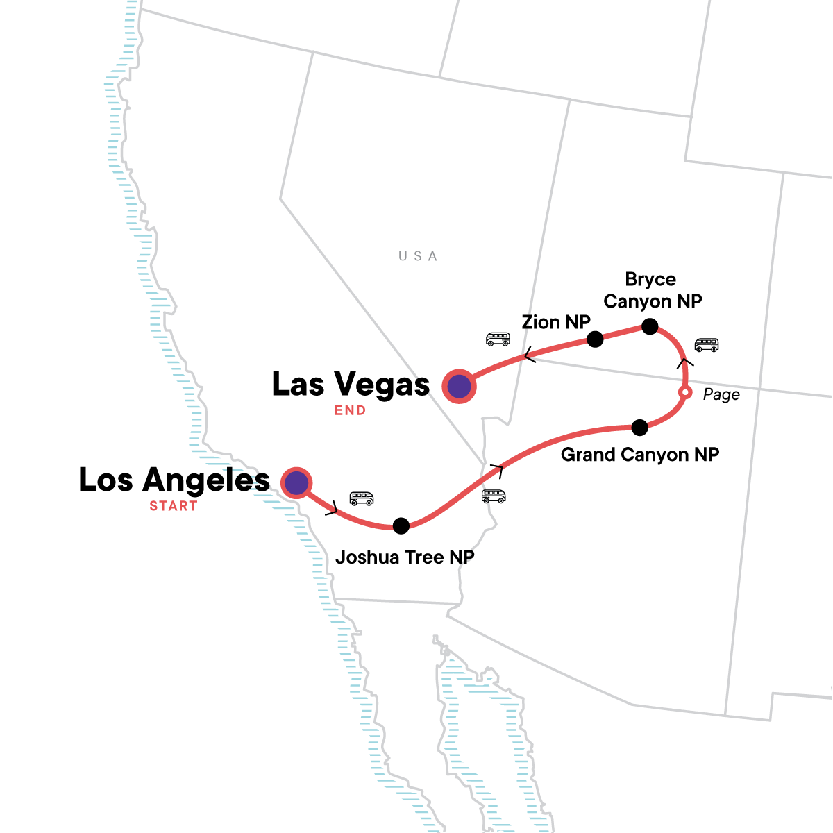 map_usaroadtripjoshuatreethesouthwestparks