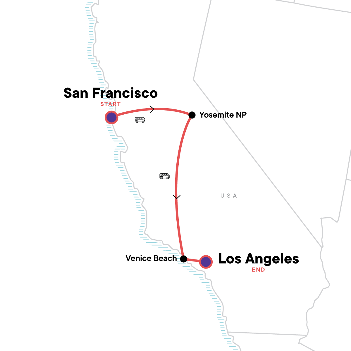 map_usaroadtripyosemitehikingcalisurfing