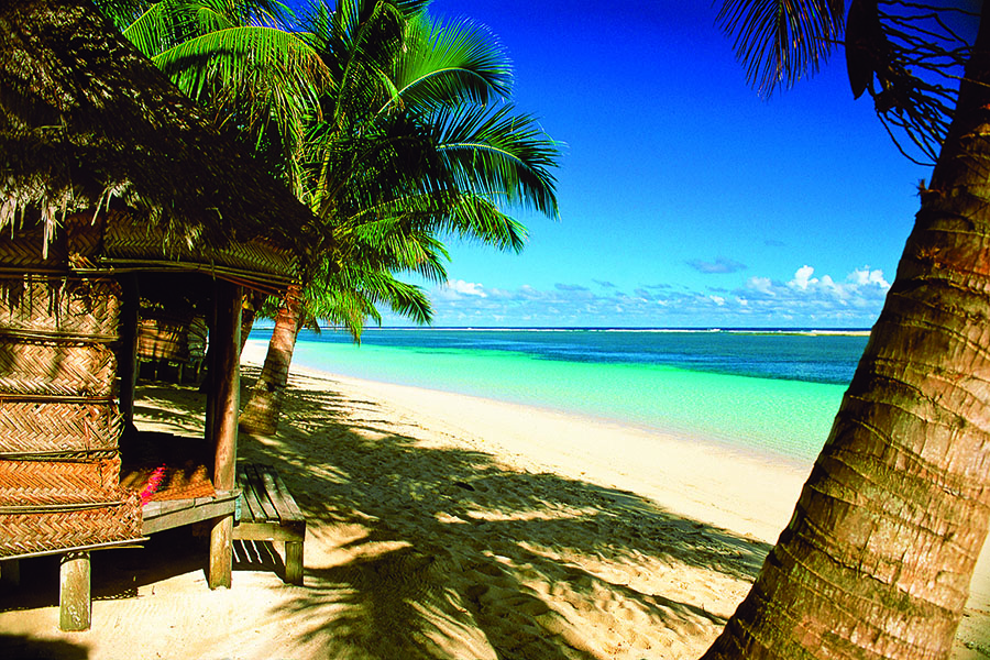 At its most basic, a fale is a raised wooden platform on the sand, with a thatched roof and no walls