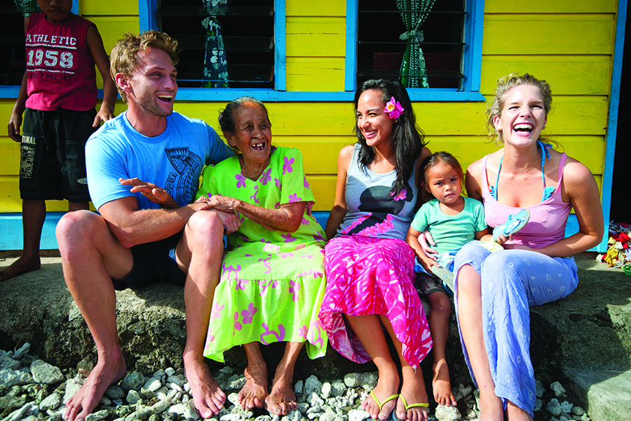 Stop and have a chat with the Samoan locals