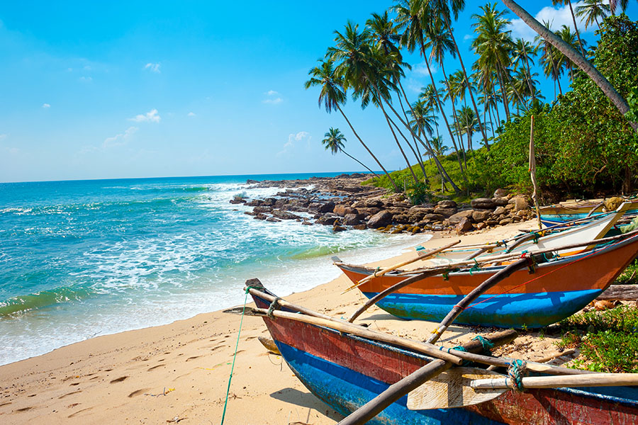 Chill out on the palm fringed beaches of Sri Lanka