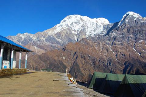 Blick auf das Annapurna Massiv | Travel Nation 