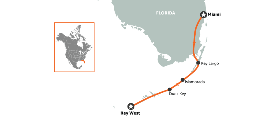 The Overseas Highway | map