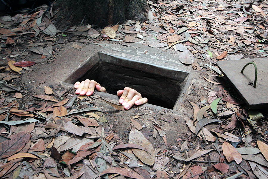 Crawl through the tiny Cu Chi tunnels